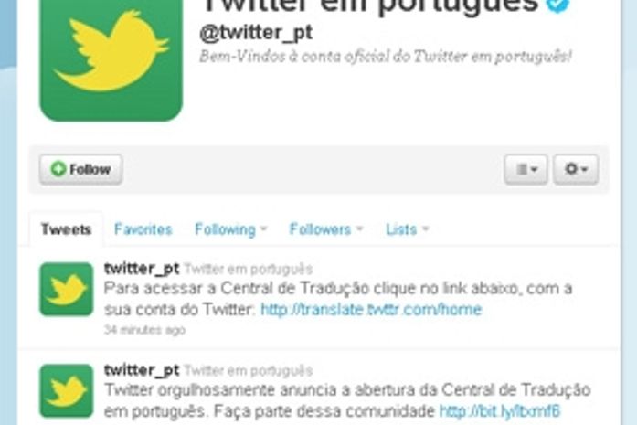 twitter em português