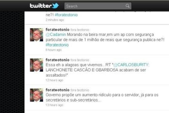 Internet: Perfil no twitter é criado para criticar governador