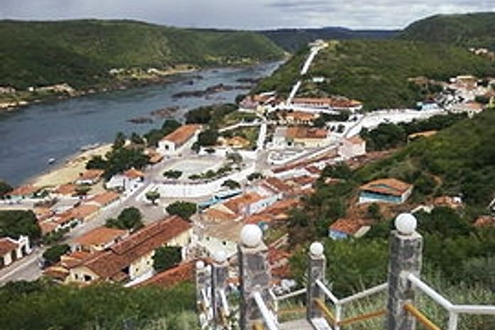 Visão aérea do Mirante em Piranhas
