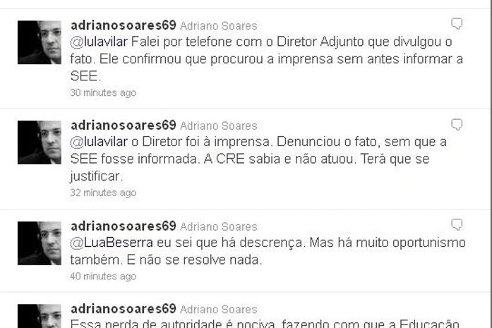 Adriano Soares questiona 'ação' de diretor que teve escola roubada pela 10ª vez