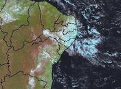 Mapa mostra nebulosidade em Alagoas