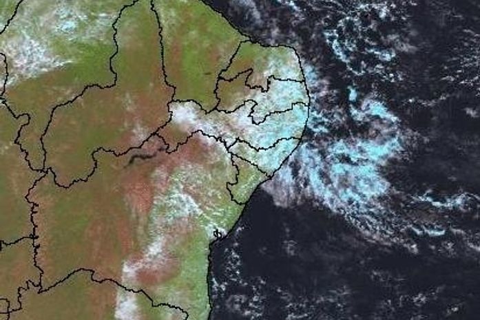 Mapa mostra nebulosidade em Alagoas