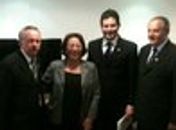 Biui, ministra Idelli, Mauricio e Carimbão.