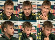 Face a face com o craque Neymar: sorrisos, gestos, bocejo, olhares...