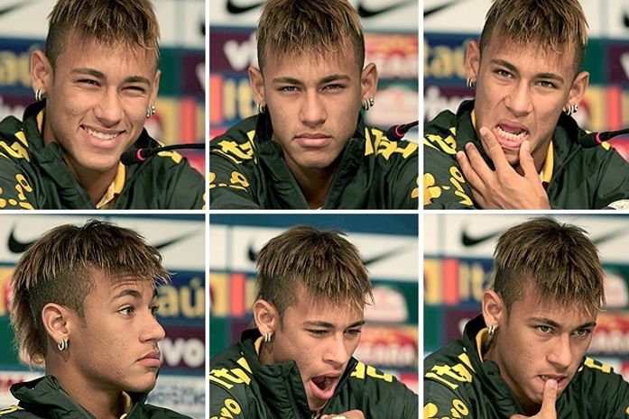 Face a face com o craque Neymar: sorrisos, gestos, bocejo, olhares...