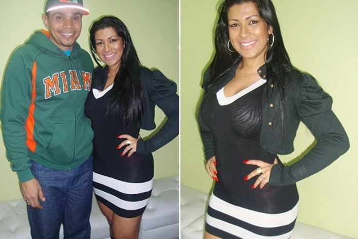 Mulher Moranguinho exibe transparência em show de Naldo