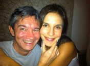 Ivete Sangalo posa para foto com Serginho Groisman