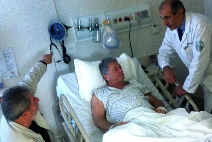 Teotonio Vilela e Lula no hospital