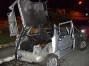 Mulher morre e filha, genro e neto ficam feridos em acidente
