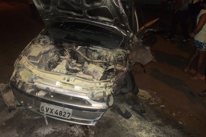 Carro envolvido no acidente