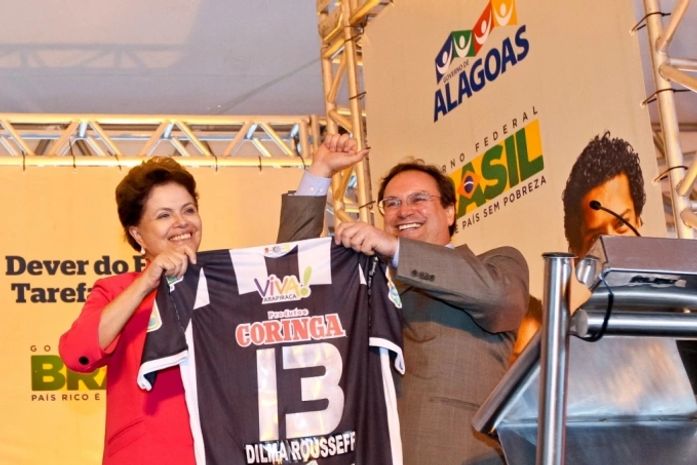 Dilma e o prefeito Luciano Barbosa 