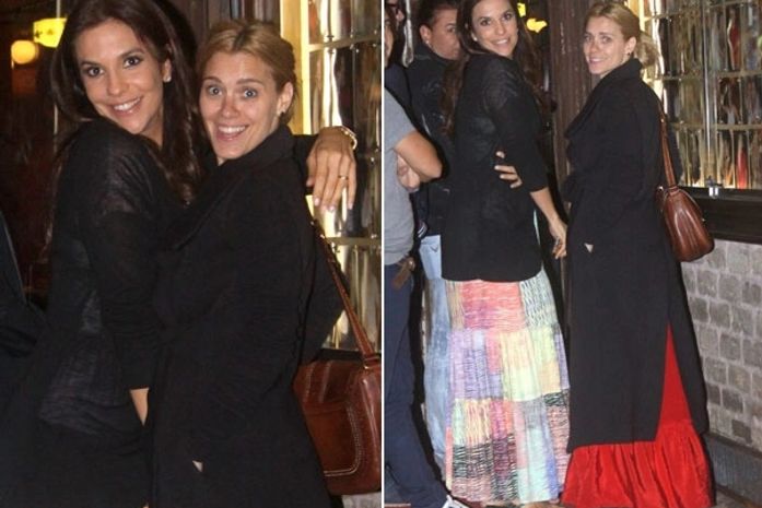 Ivete Sangalo e Carolina Dieckmann vão a churrascaria no Rio