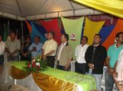 Prefeito Marcos Santos recebe convidados na abertura dos Jogos Estudantis