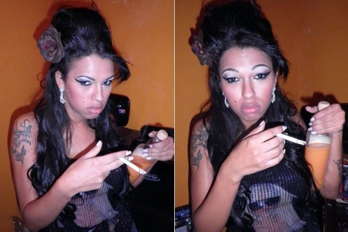 Ariadna faz fotos com look Amy Winehouse