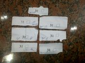 A foto com as sete cédulas da Câmara Municipal