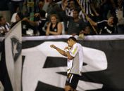 Elkeson comemora o gol do Botafogo.