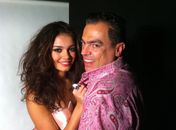 Sophie Charlotte e Marco Antonio de Biaggi, nos bastidores do ensaio