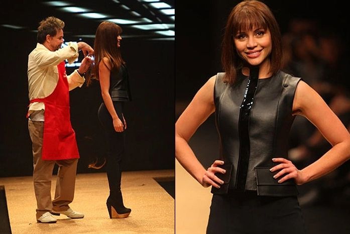 Ex-BBB Maria muda visual na passarela e adota look Cleópatra