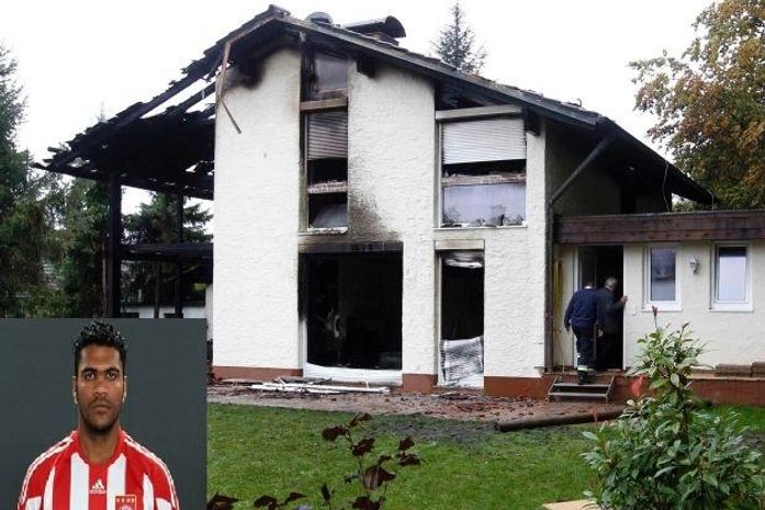 Casa de Breno incendiada.