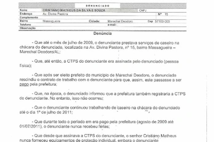 Termo de Denúncia 2