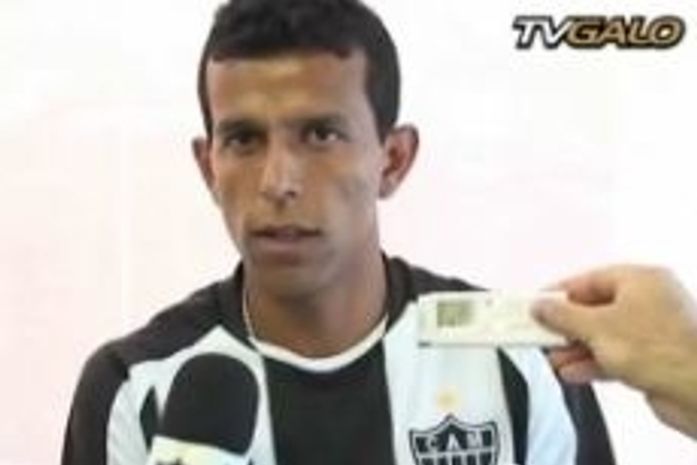 Didira com a camisa do Atlético Mineiro.