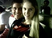 Bárbara Evans e Thiago Gaglisso na partida