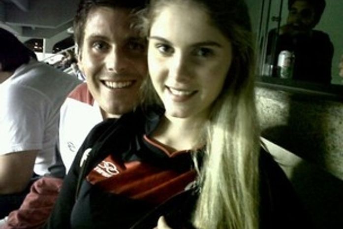 Bárbara Evans e Thiago Gaglisso na partida