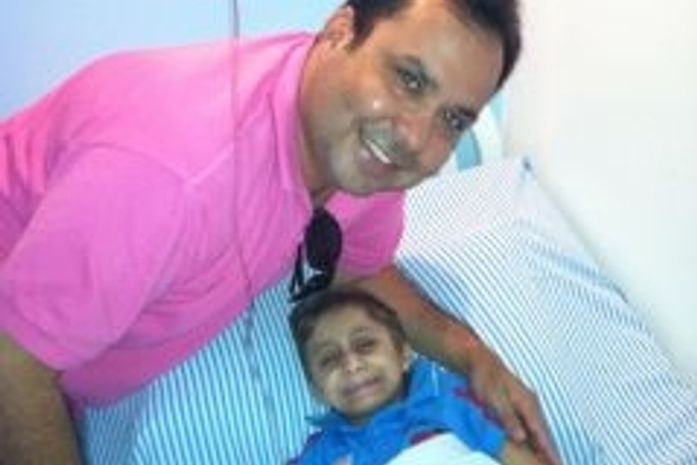 Reyneri Canales e Riquinho quado estava no Hospital