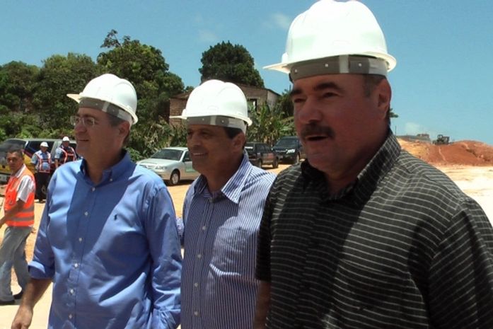 Senador Renan Calheiros,Cícero Almeida e Mozart Amaral