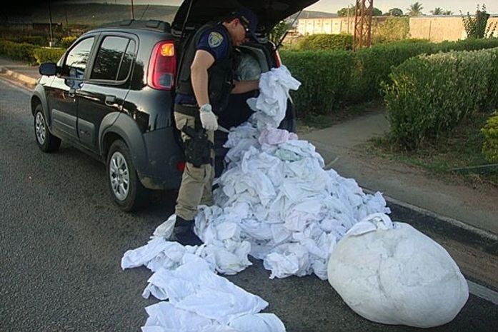 Apreendidos 100 kg de fronhas de hospitais dos EUA em PE