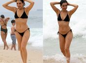 Letícia Sabatella aproveita domingo de sol na praia