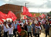 Vermelho toma conta de Joaquim Gomes na convenção para prefeito