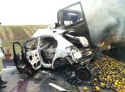 Gol incendiou com a colisão 