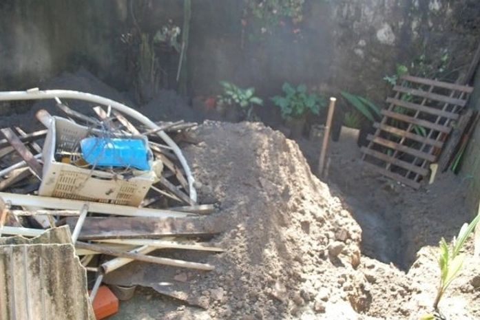 Lugar da primeira escavação