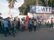 Protesto aconteceu em frente à SMTT