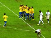Em jogo feio e "sujo", Brasil vence a fraca seleção do Gabão