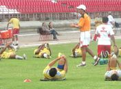 Treino do CRB no estádio Rei Pelé