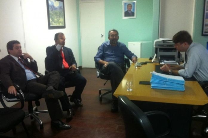 Vereador Ricardo(PT), deputado Ronaldo Medeiros e o ex-deputado Paulão do PT