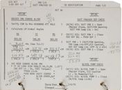 Caderneta com check list do retorno da Apollo 13 vai a leilão