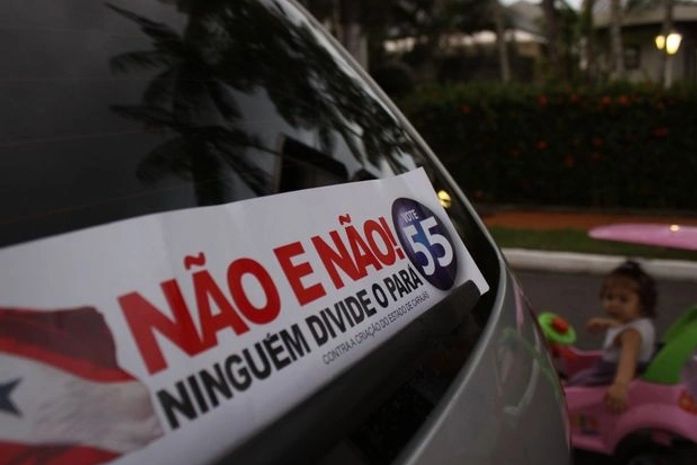 Tapa na cara e choro marcam campanhas sobre divisão do Pará