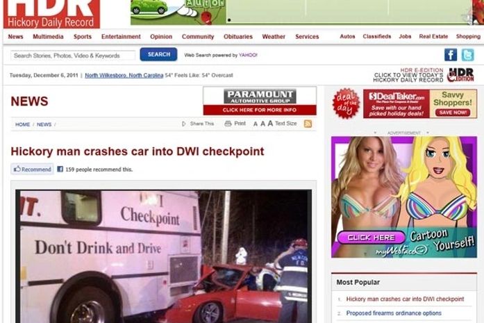 Motorista bêbado bate em ônibus de blitz anti-álcool