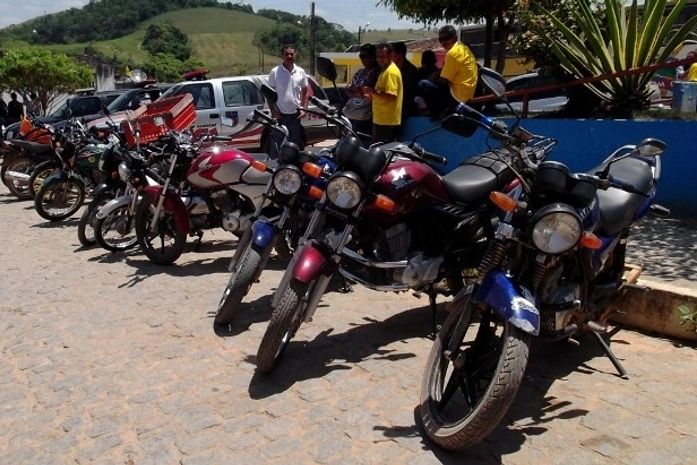 Motos estão no patio da delgacia