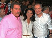 Prefeitos Remi (Murici) e Vânia Uchôa (Messias) com o senador Renan