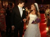 Felipe Dylon e Aparecida Petrowky se casam no Rio