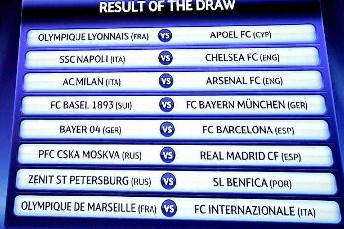 Sorteio da segunda fase da Liga dos Campeões define clássicos