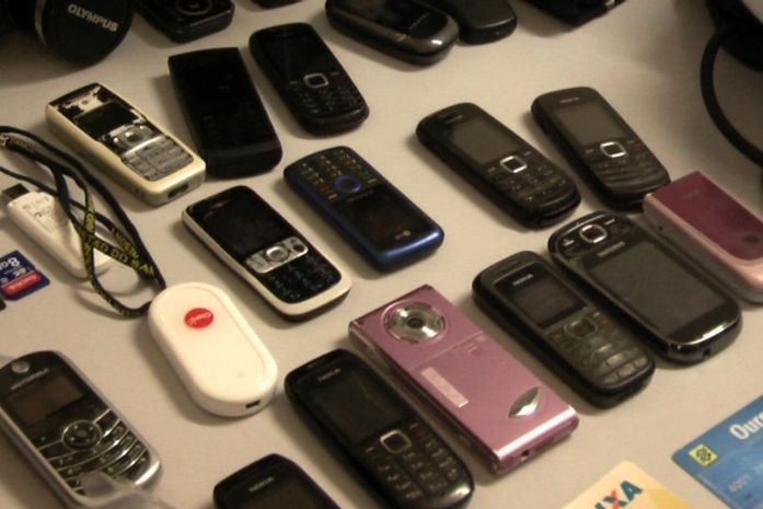 Material apreendido pela polícia