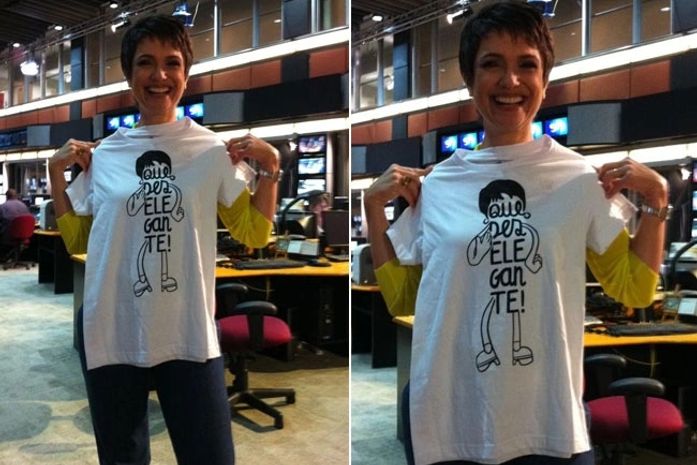 Sandra Annenberg ganha camiseta com bordão: "Que deselegante"