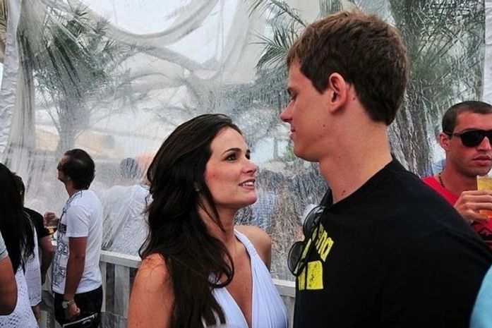 Priscila Machado e César Cielo