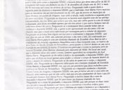 Documento com o suposto depoimento 