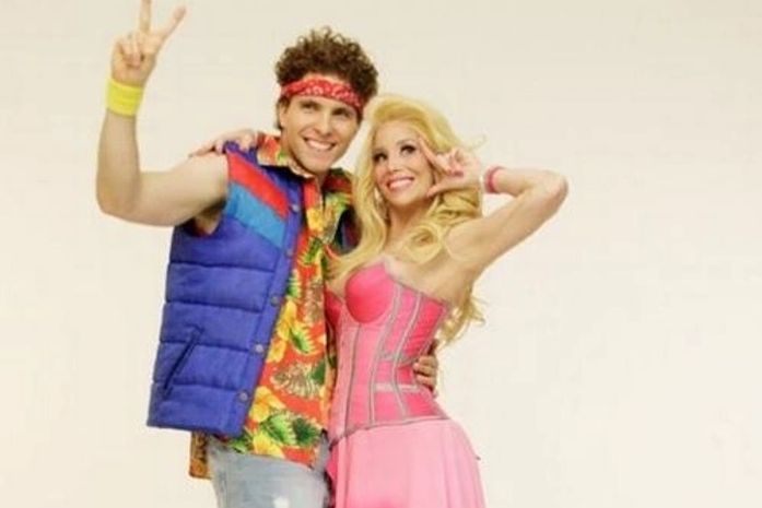 Thiago Fragoso e Danielle Winits despencam durante ‘Xanadu"